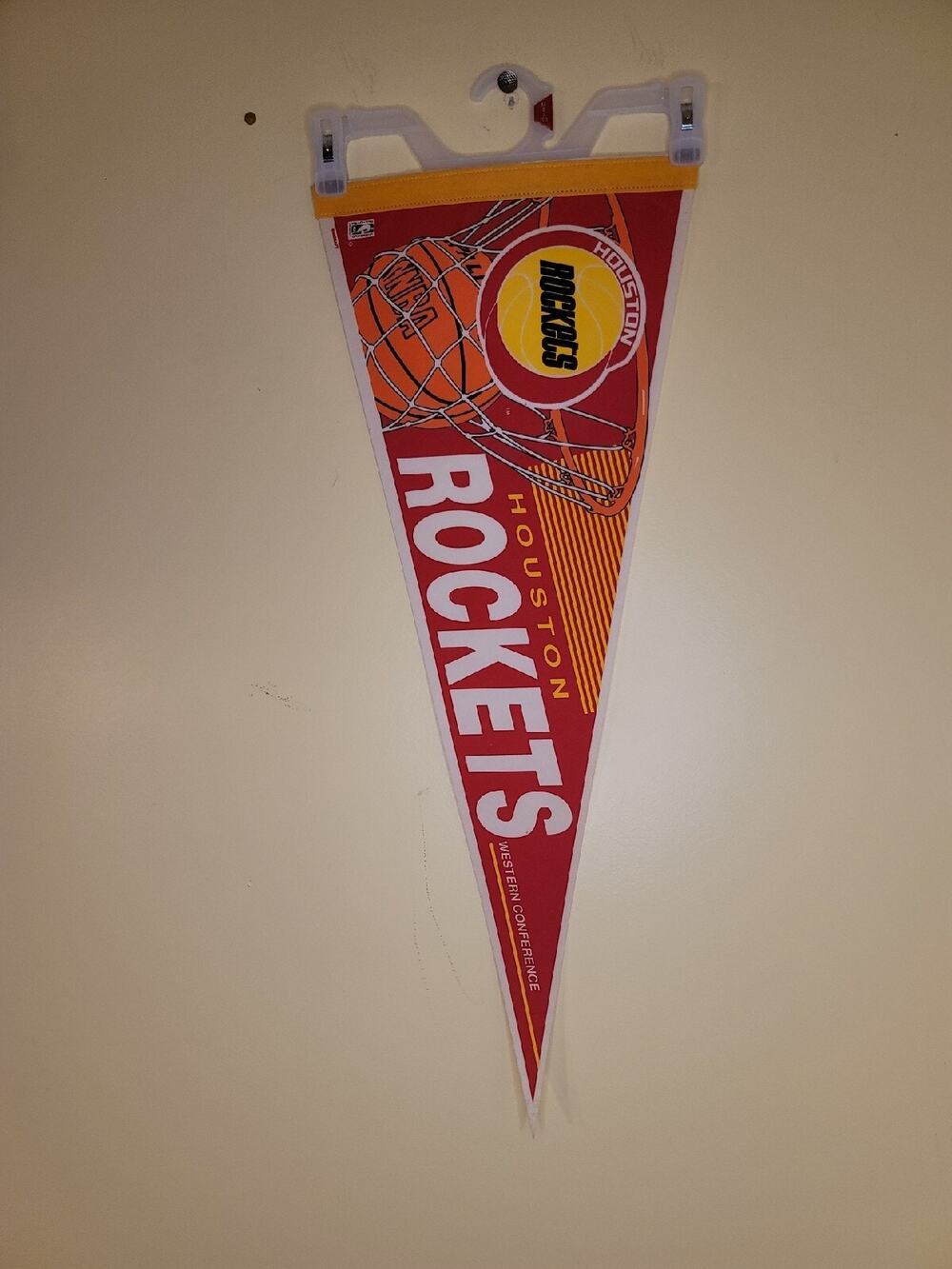 Vintage Houston Rockets NBA 30 X 12 Full Size Pennant Banner Wincraft